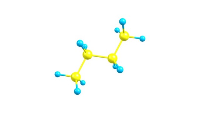 丁烷气体分子旋转视频