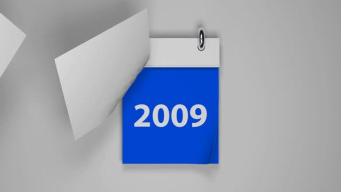 蓝色转弯日历从2000年到2020年