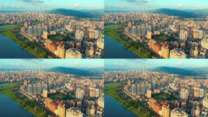 台湾台北鸟瞰图天空城市都市风景