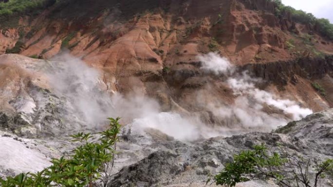 日本北海道地狱谷或地狱谷的温泉股票视频