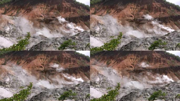 日本北海道地狱谷或地狱谷的温泉股票视频