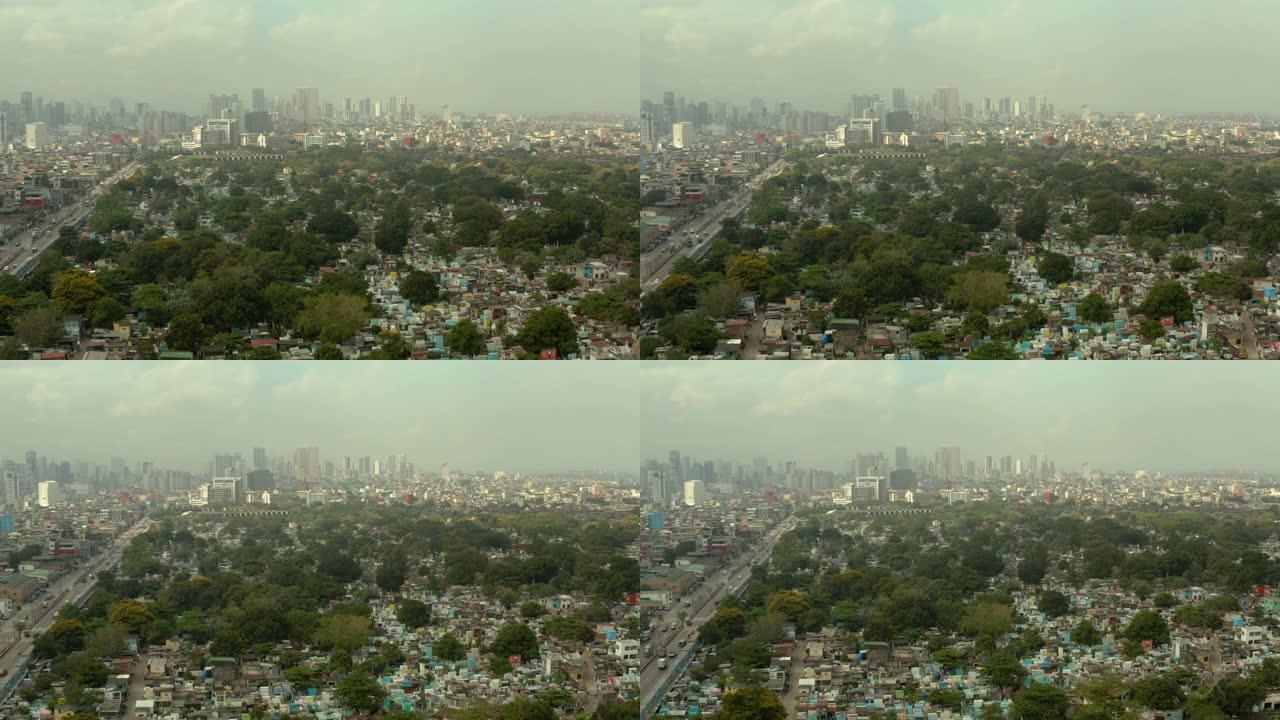 菲律宾首都马尼拉鸟瞰图