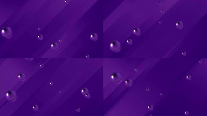 带圆珠的深紫罗兰色最小抽象运动背景