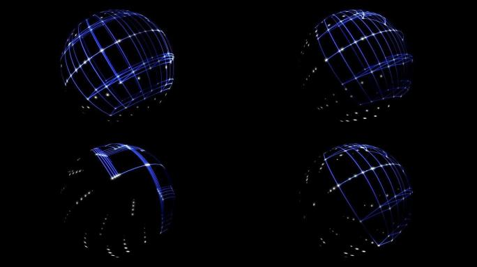 3D球体网络空间网络反
