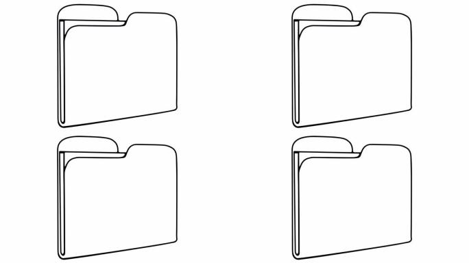 文件夹白板动画4k镜头