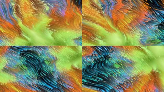 抽象艺术海浪海洋涌动创意视觉粒子投影4