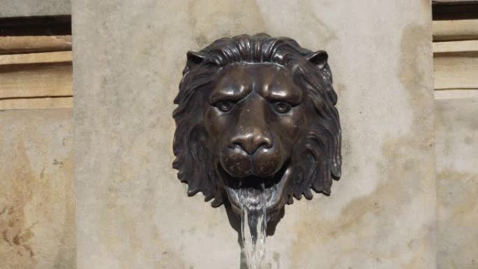 狮子头喷泉喷水