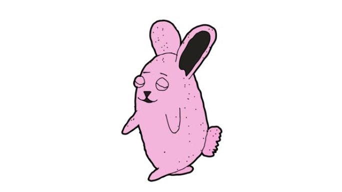 兔子的手绘白色背景动画
