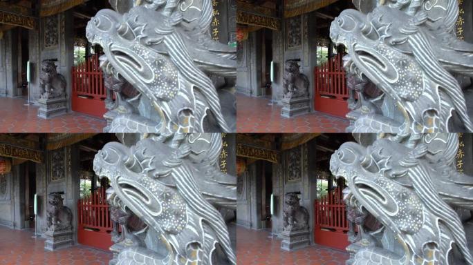 大龙洞保安寺4k传统中国龙柱雕塑