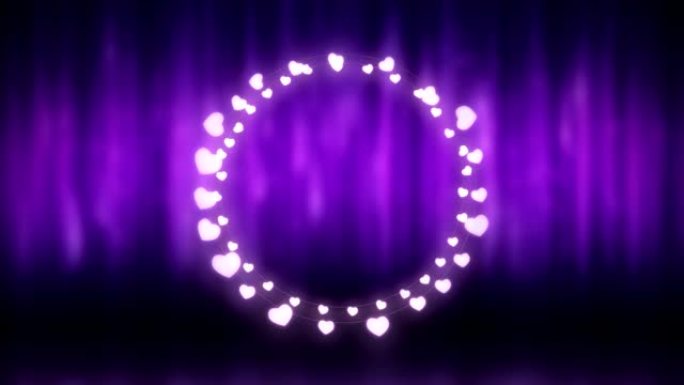 紫色背景上的仙女灯发光圈