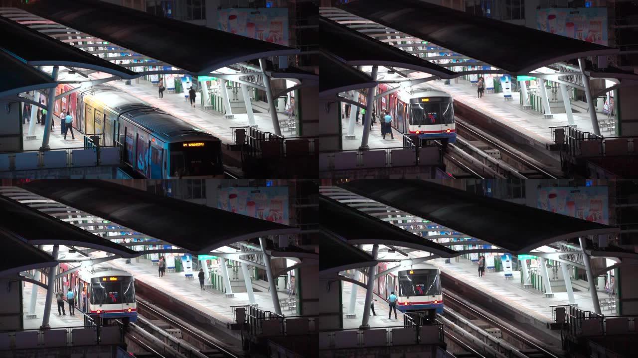 曼谷，泰国-3月30日，2019: BTS Skytrain-曼谷 (大众) 运输系统Skytrai