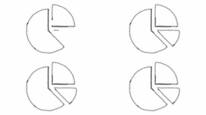 图表图标用黑板上的绘画风格绘制，动画素材非常适合合成和motiongrafics