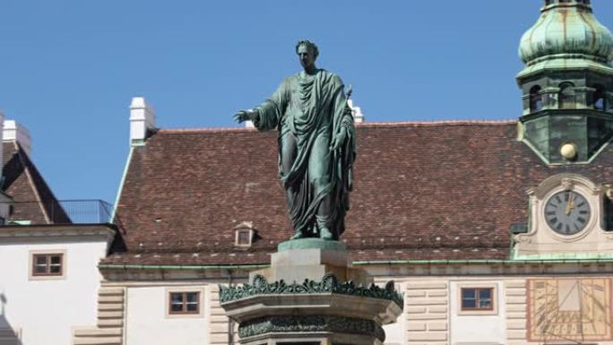 奥地利弗朗茨·约瑟夫一世的雕像，在奥地利维也纳霍夫堡的der Burg