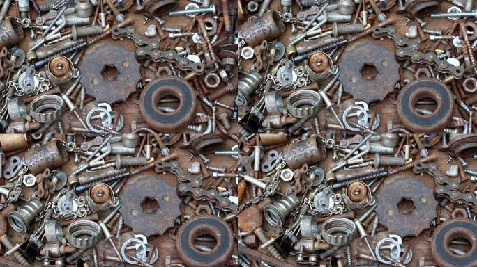 螺钉、钉子和其他旧金属零件