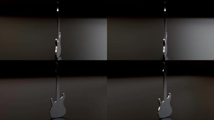 金属吉他的3D动画