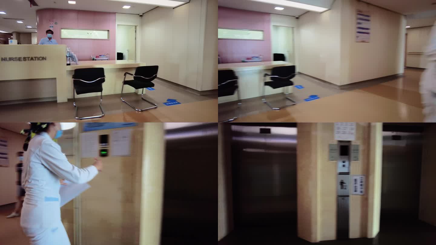 住院部医院护士站医生人流空镜头视频素材