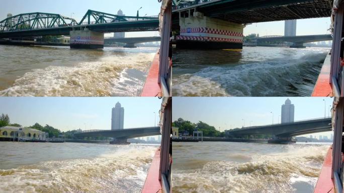 乘客船在国王河湄南河 (Chao Phraya River) 上旅行，是在轻松舒适的环境中欣赏曼谷一