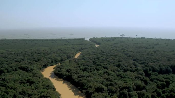 柬埔寨丛林中的黄河，Pean Bang，洞里萨湖FullHD