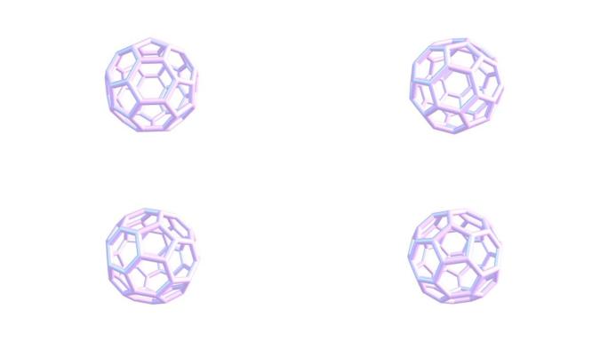 富勒烯C60分子分离旋转