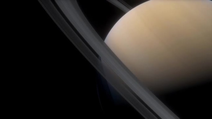 土星是太阳系中巨大的行星，有着美丽的环。土星行星的电影动画