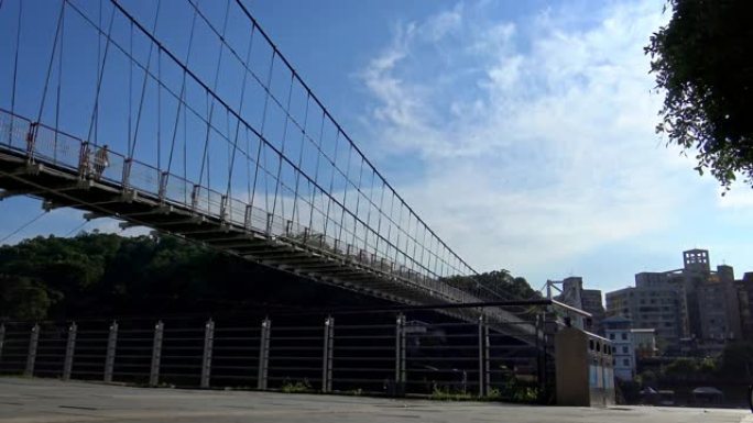 4K台湾新北市著名景点碧潭吊桥