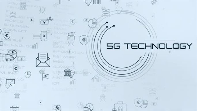5G和AI技术，全球通信网络概念。