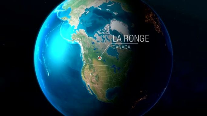 加拿大-拉龙格-从太空到地球的缩放