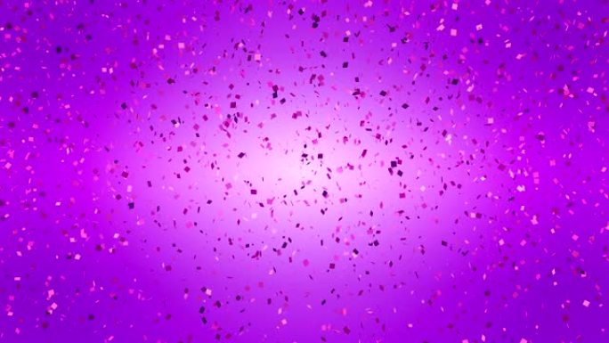 坠落闪闪发光的紫色五彩纸屑华丽的动画背景