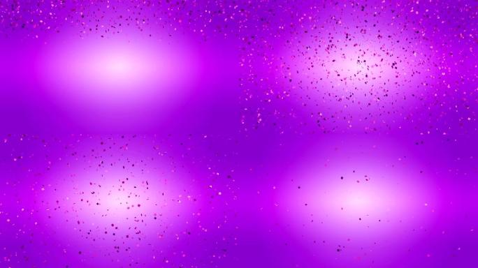 坠落闪闪发光的紫色五彩纸屑华丽的动画背景