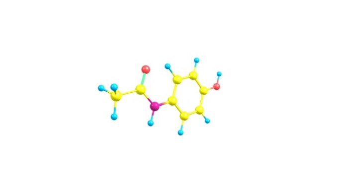 旋转扑热息痛药物分子视频