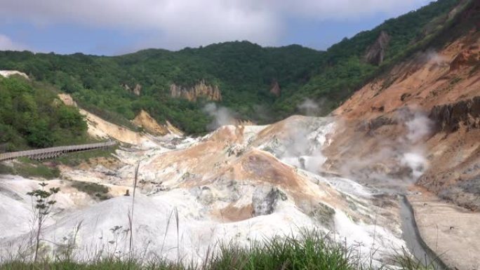 日本北海道地狱谷或地狱谷的温泉股票视频