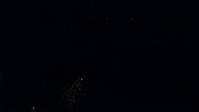4k多亚洲火灯发射。春节天灯台北