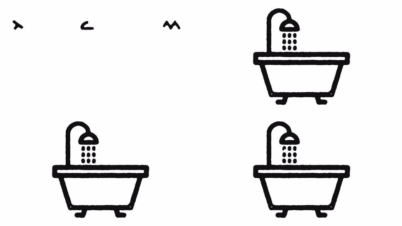 洗手盆图标动画素材 & 阿尔法频道