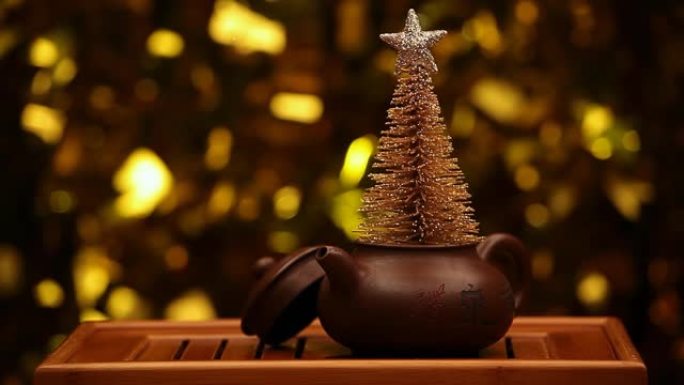 茶壶竹桌微型枞树黄金bokeh高清镜头