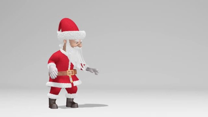圣诞老人在施魔法。圣诞快乐，新年快乐2020动画。阿尔法频道。