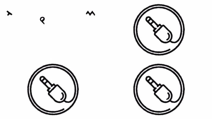 音乐录制图标动画素材 & 阿尔法频道