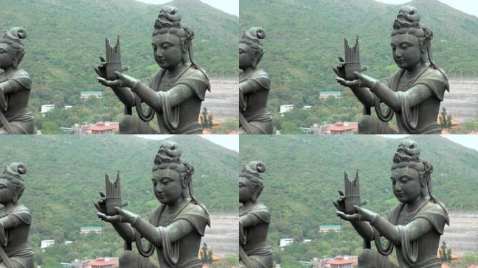香港大屿山的佛教雕像