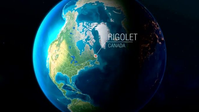 加拿大-Rigolet-从太空到地球的缩放