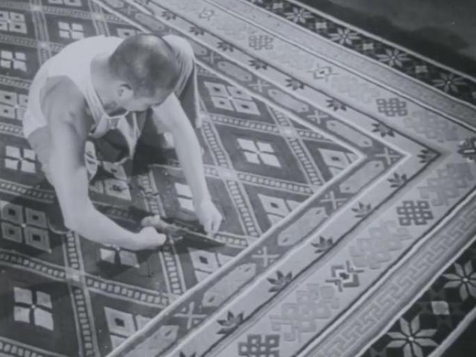 地毯制作 编织 传统手工艺 5060年代
