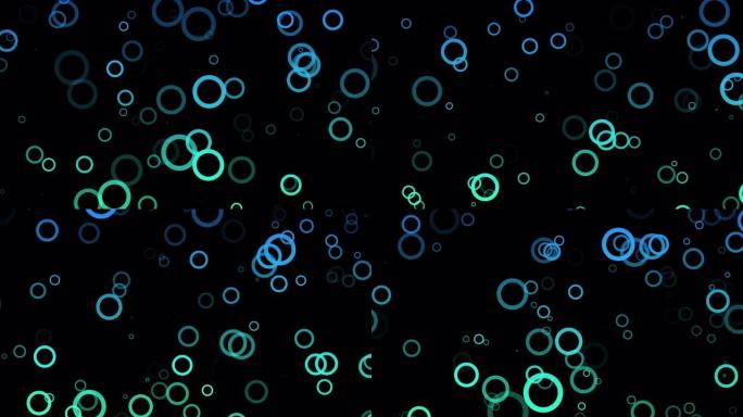 彩色气泡运动。圆形图案纹理。抽象圆形粒子