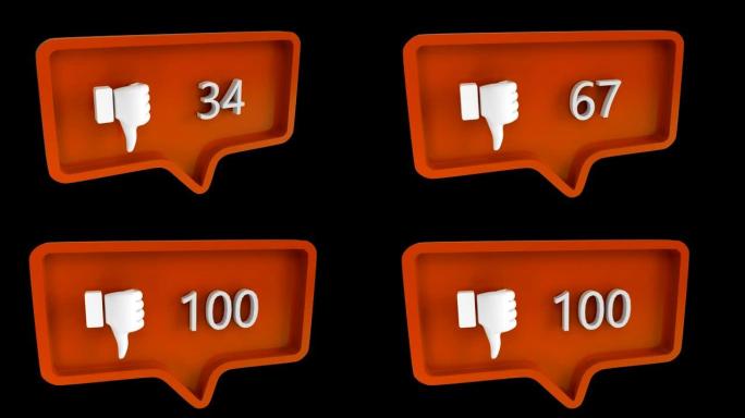 社交媒体中数量不断增加的不喜欢图标