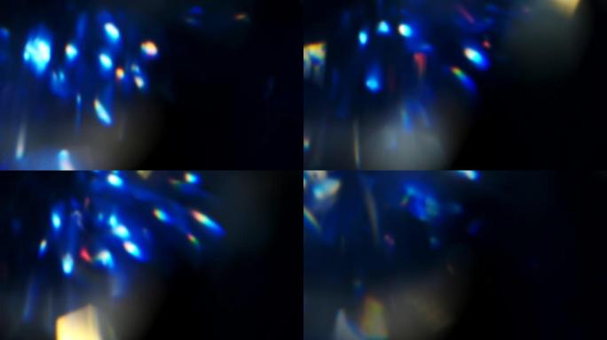 闪闪发光的灯光覆盖滤光片晶体反射