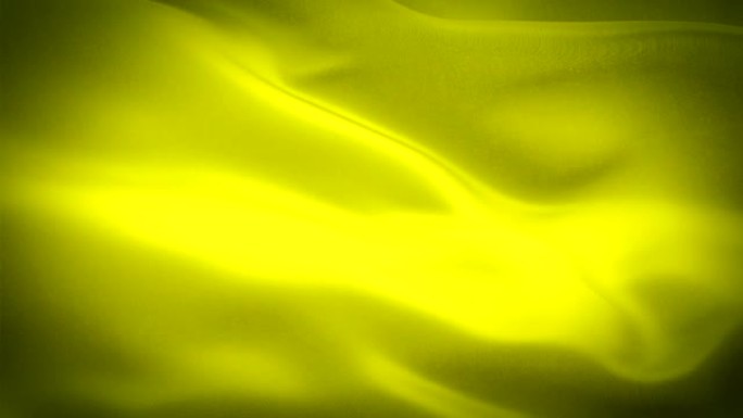 丝绸旗动画黄色背景视频在风中飘扬。丰富明亮的阳光色。黄色旗帜循环特写1080p全高清1920X108