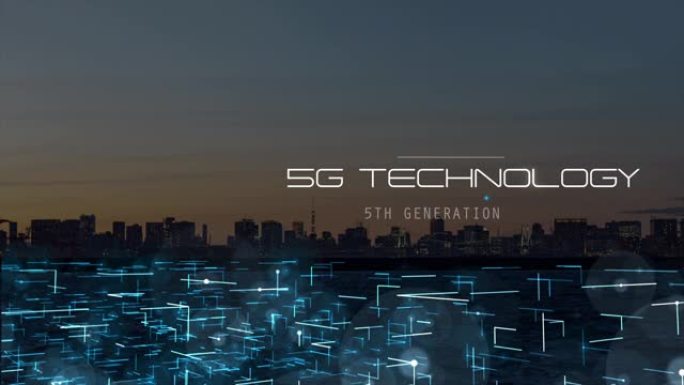5G和AI技术，全球通信网络概念。