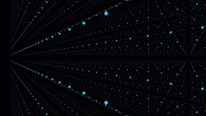 无限空间点3-蓝色-运动图形- -20秒无缝循环