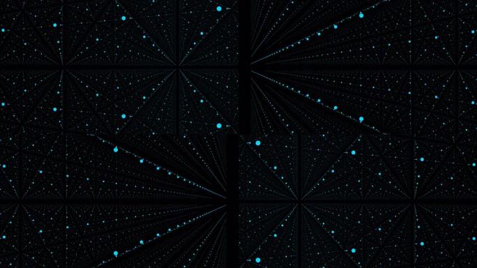 无限空间点3-蓝色-运动图形- -20秒无缝循环