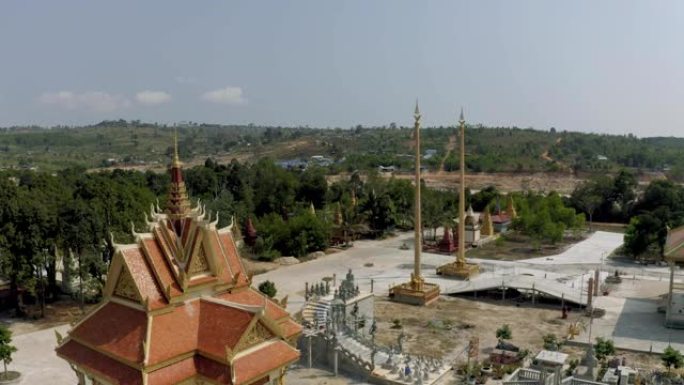 从无人驾驶飞机全高清看柬埔寨西哈努克城佛寺