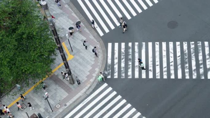 日本东京银座的时间流逝人群行人和交通。