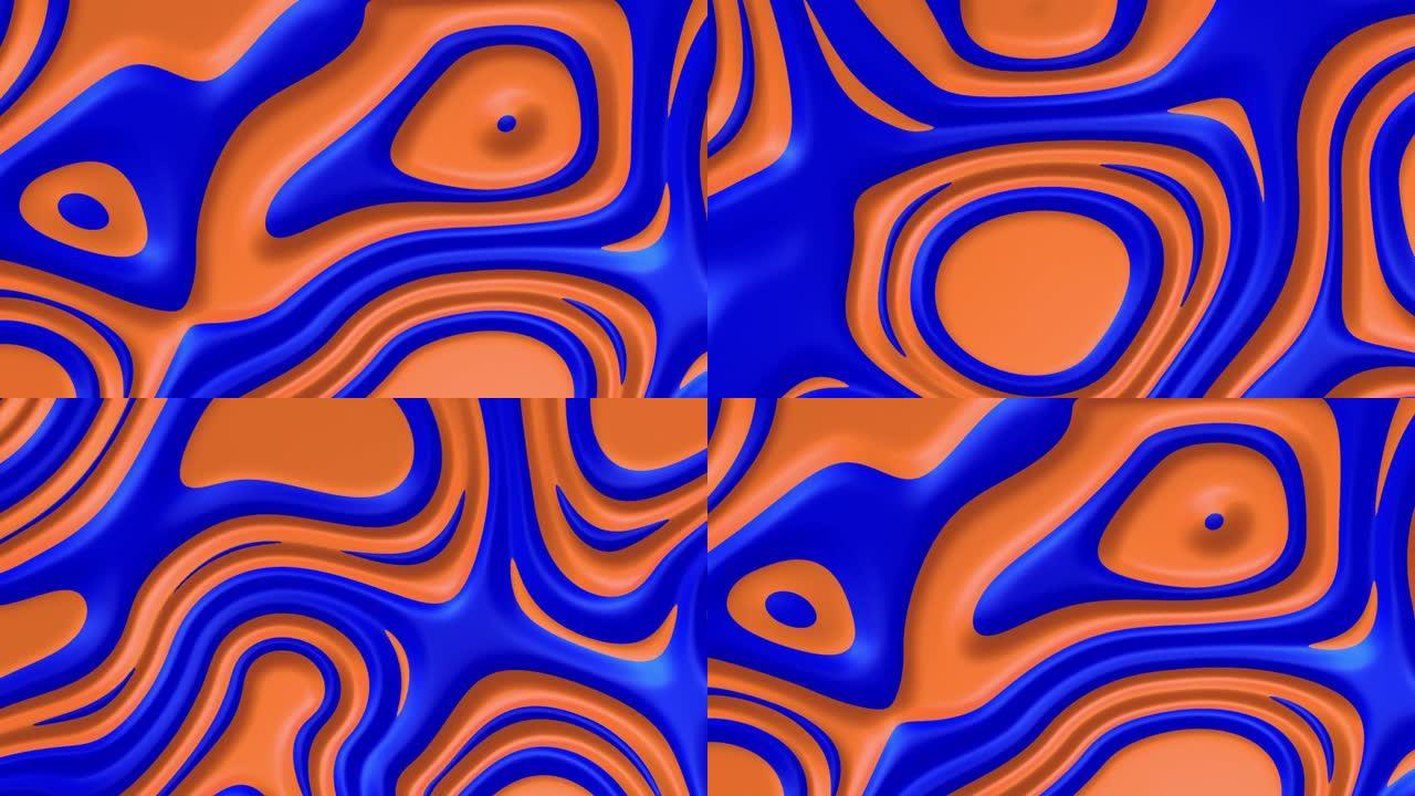 无缝循环平滑表面彩色动画的抽象3d渲染