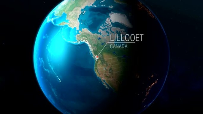 加拿大-Lillooet-从太空到地球的缩放
